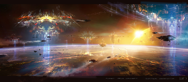 Illustration for article titled The concept art of Jupiter Ascending is glorious eye candy